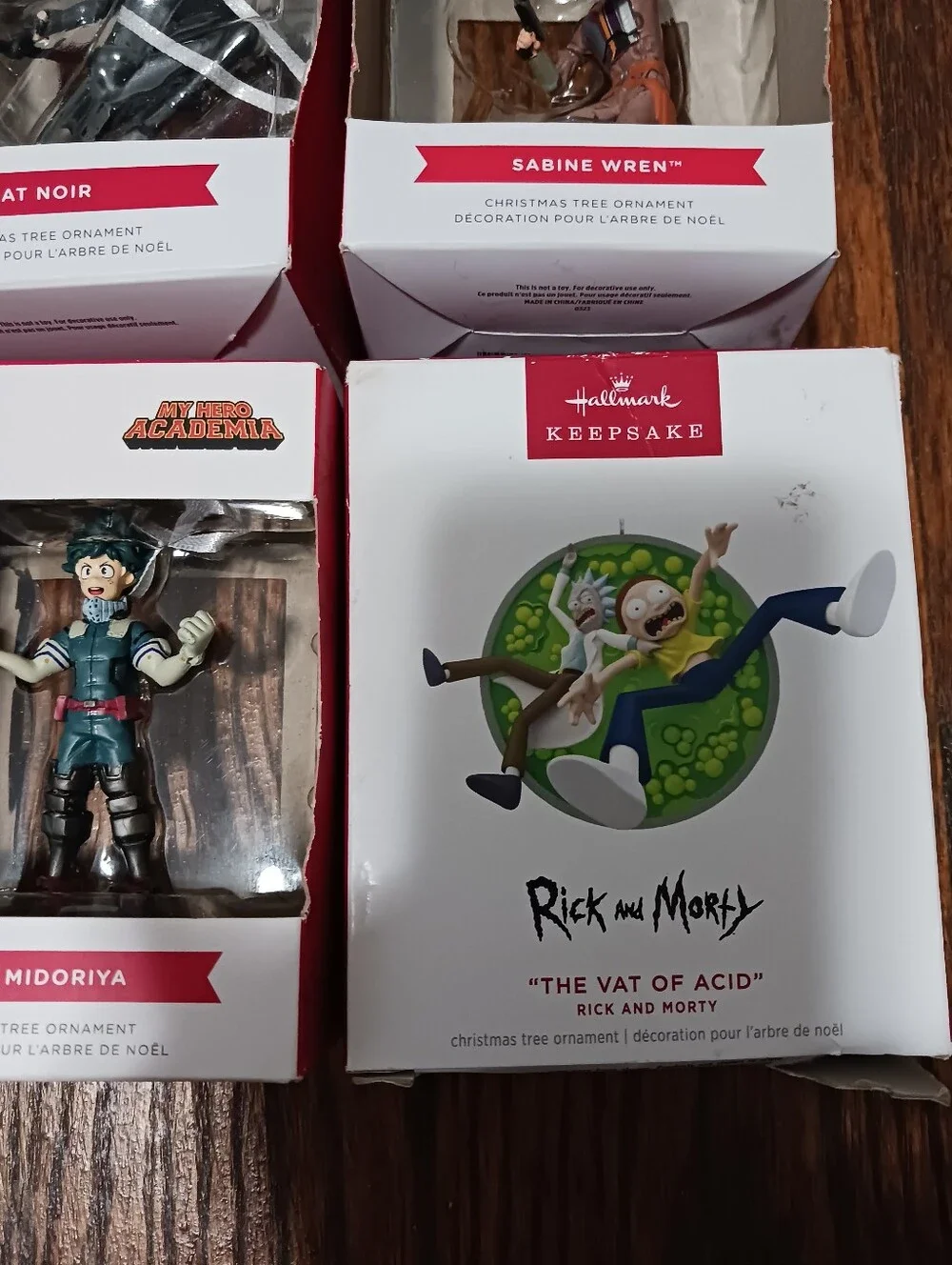 6 HALLMARK ORNAMENTS: Rick & Morty Star Wars Nightmare Before Xmas New Other